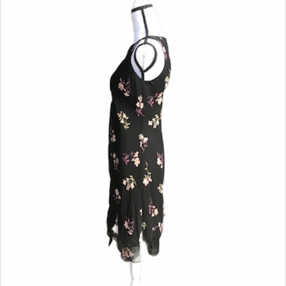 Jones New York Black Floral Dress Size 6 - Picture 3 of 8